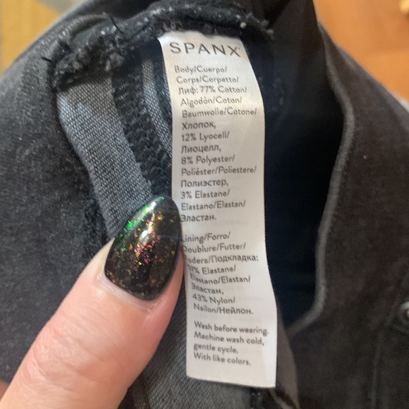 SPANX Vintage Black Goth Girl Distressed Skinny Jeans Sz Small - Picture 12 of 14